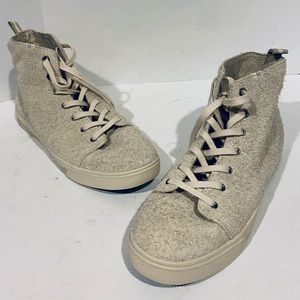 Toms Women’s TRVL Lite High Top Sz. 9.5 Color Birch Shaggy Suede Sneakers
